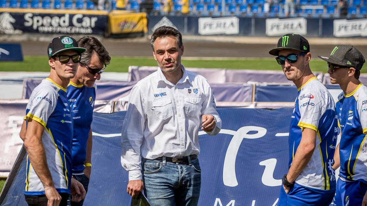 WP SportoweFakty / Michał Chęć / Na zdjęciu: Adam Krużyński w środku. Z lewej Jason Doyle i Mark Lemon