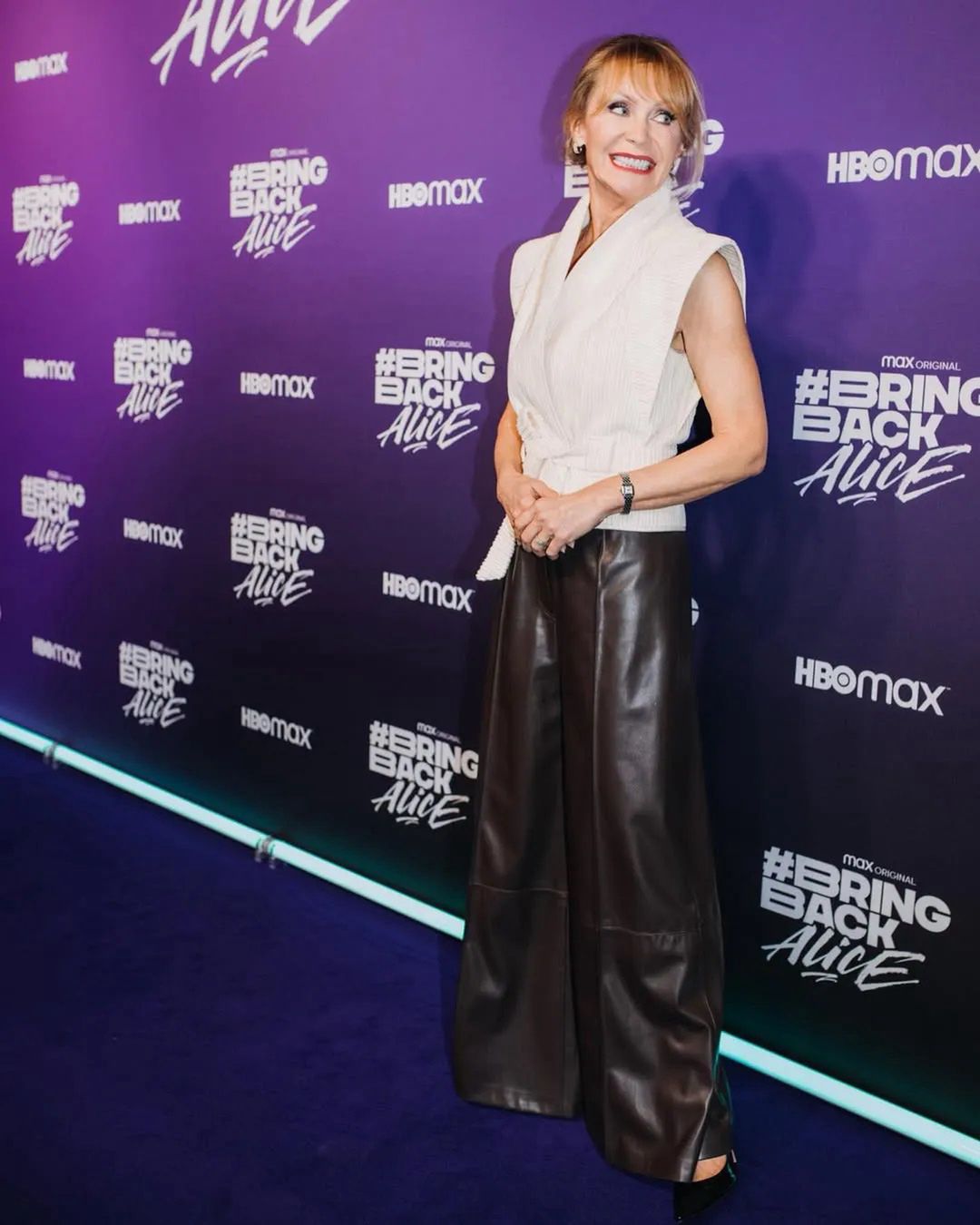 Beata Ścibakówna in leather pants