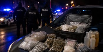 Walizki pełne narkotyków pod Toruniem. Policja pokazała skalę akcji