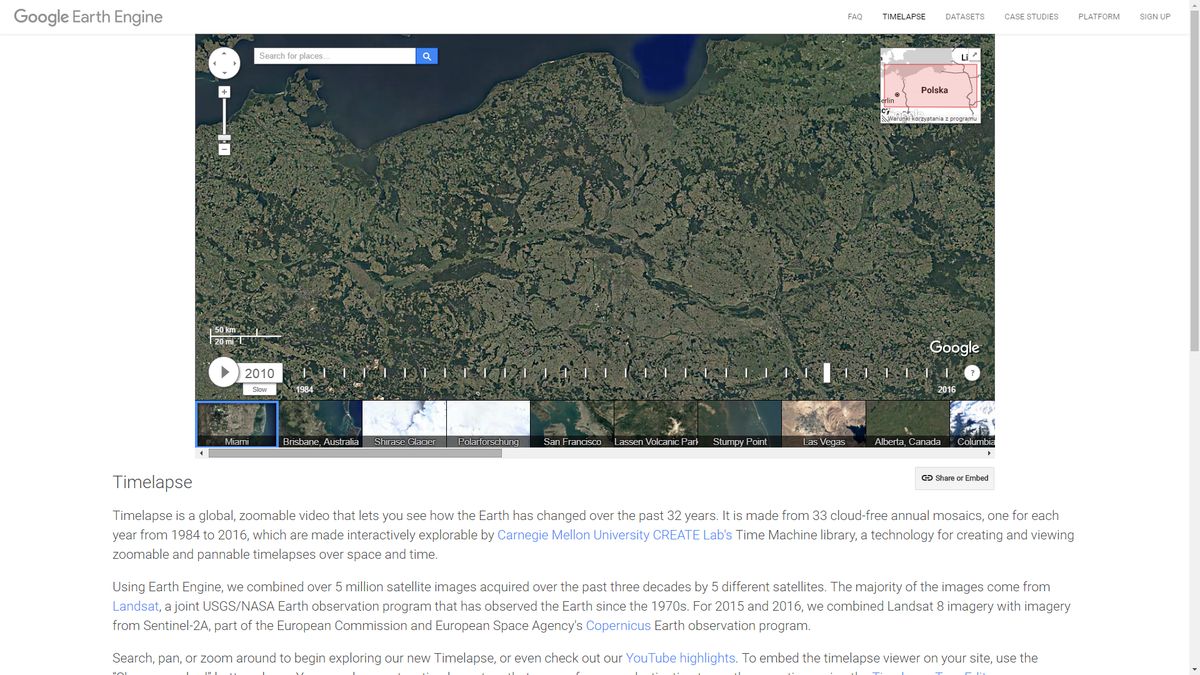 Timelapsy Google Earth zostały zaktualizowane setkami tysięcy megabajtów danych 1