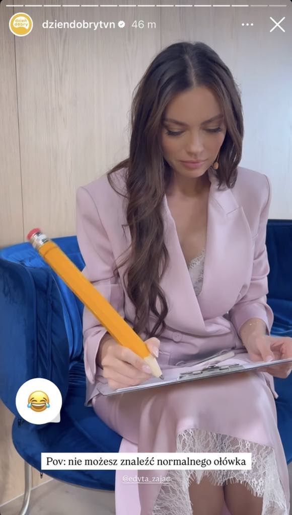 Edyta Zając w bieliźnianej sukience 