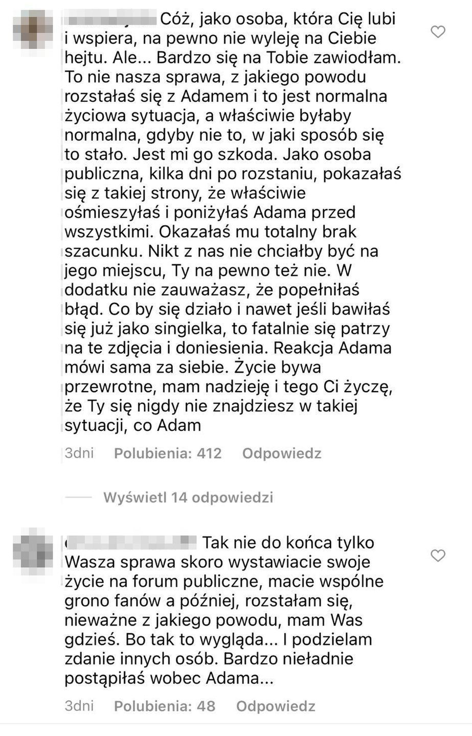 Fani oskarżają Wiktorię Gąsiewską 