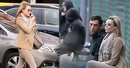 Rozenek kibicuje synom na meczu