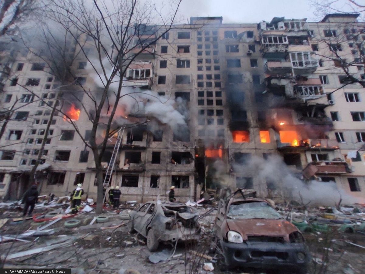 Na zdjęciu: Rosja bombarduje osiedla mieszkalne w Ukrainie 