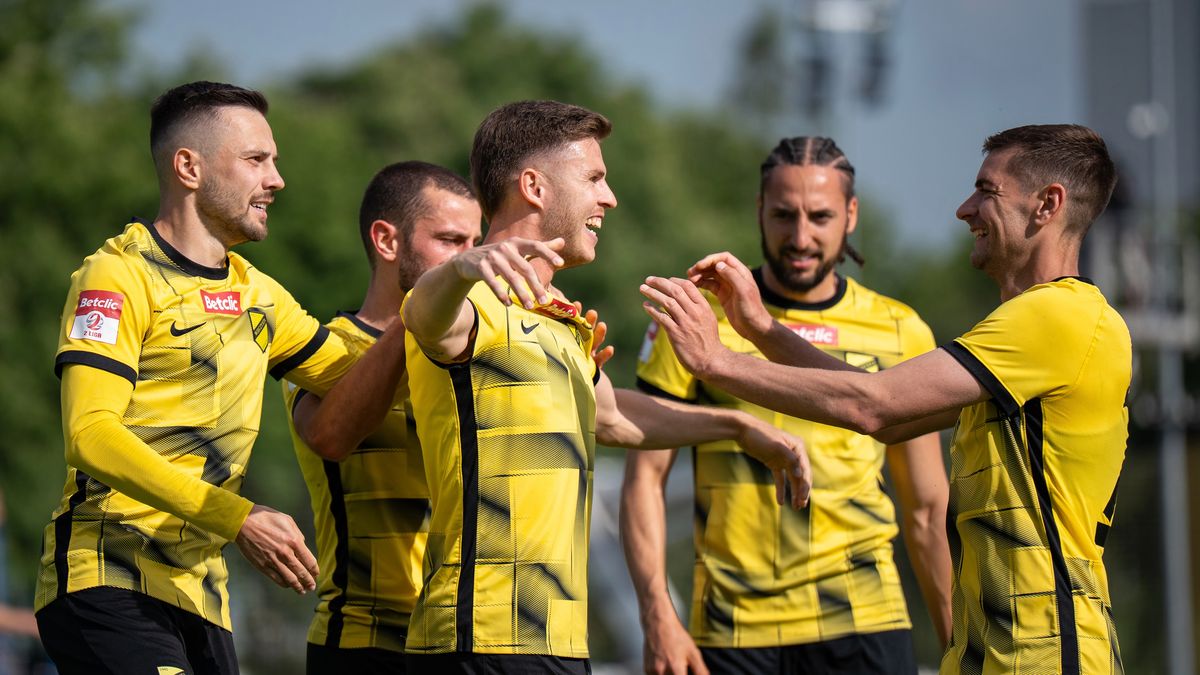 Getty Images / Marcin Golba/NurPhoto / Na zdjęciu: Wieczysta Kraków zagra o Betclic I ligę