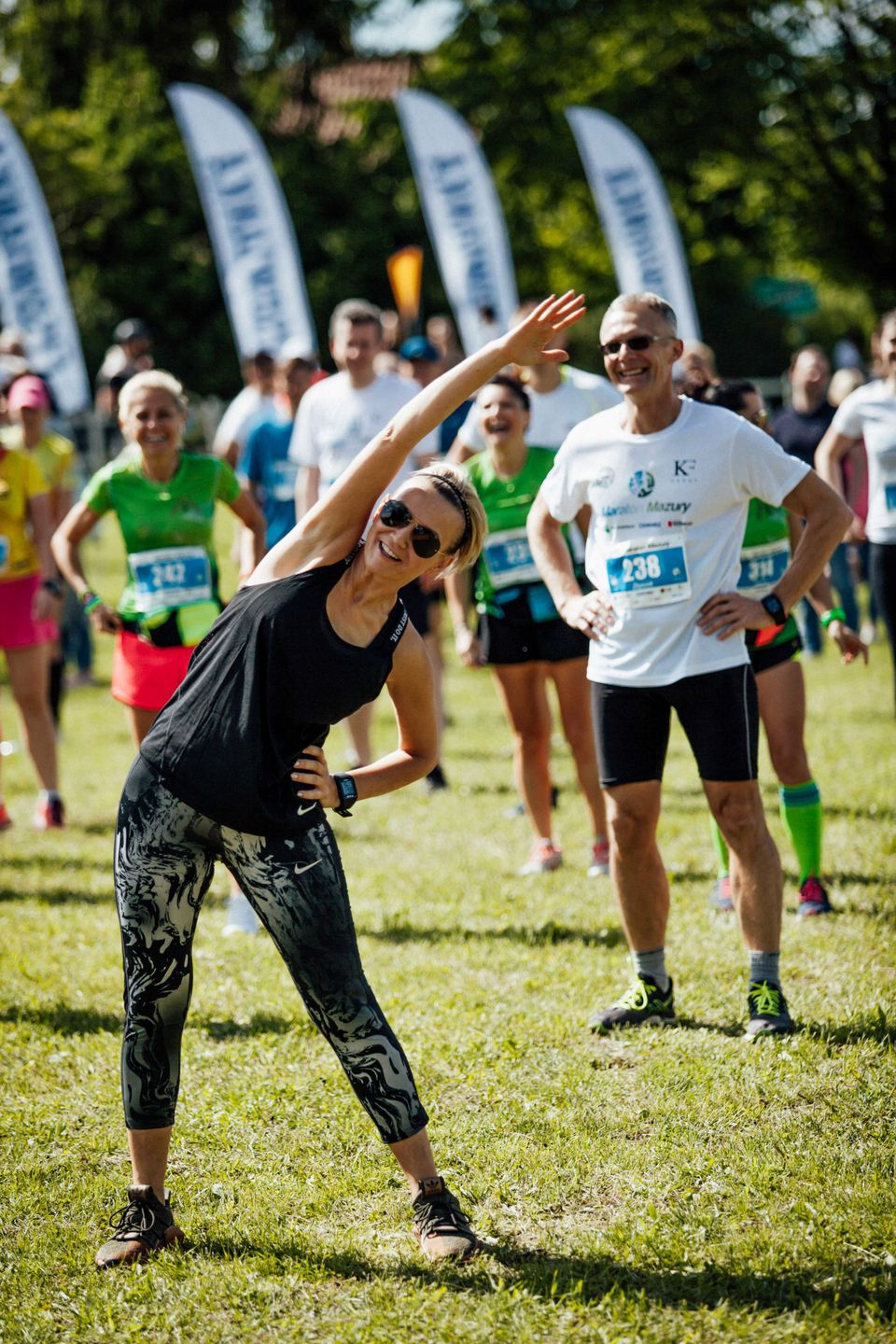 Marta Kuligowska przed biegiem -  Maraton Mazury i Bieg Szlakiem Krutyni