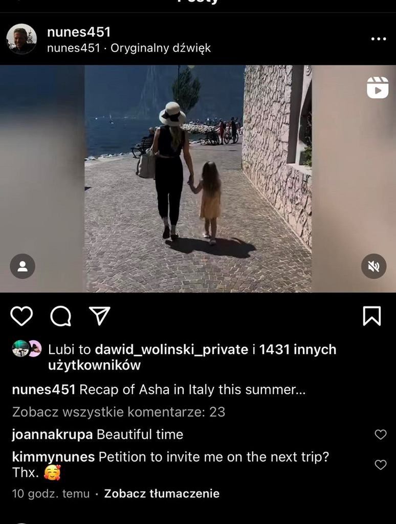 Douglas Nunes zamieścił nagranie ze wspólnych wakacje z Joanną Krupą i córką