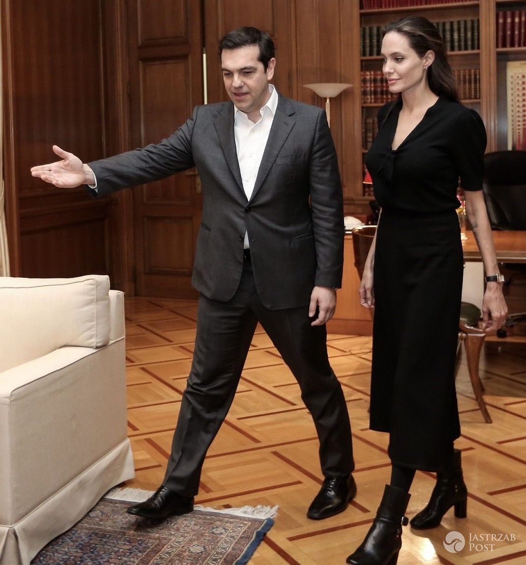 Premier Grecji Alexis Tsipras i Angelina Jolie (fot. East News)