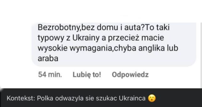 Komentarze z grupy "Polak szuka Ukrainki"