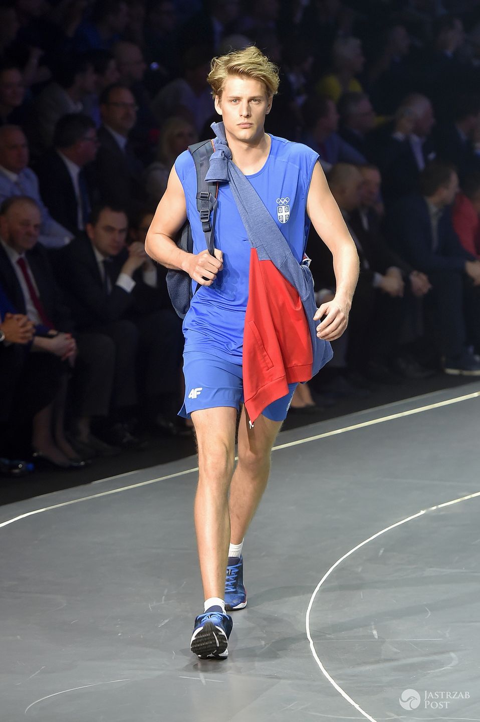 Pokaz Kolekcji Olimpijskiej Rio 2016 marki 4F. Stroje dla reprezentacji Serbii. Na zdj. Jakob Kosel (fot. AKPA)