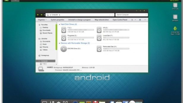 Windows 7 lub 2008 Server upodobnione do Androida 1