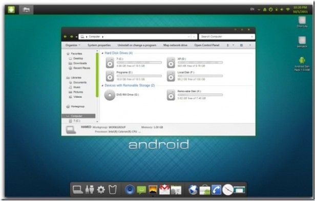Windows 7 lub 2008 Server upodobnione do Androida