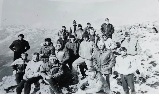 Zgrupowanie kondycyjne kadry ZSRR w miejscowości Donbaj, na Kaukazie. Październik 1987. Trzeci od lewej Ken Viidas.