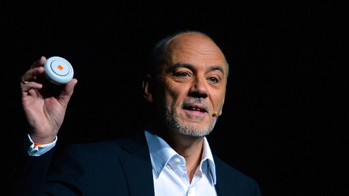 Stéphane Richard, prezes Orange podczas prezentacji "Live Button"