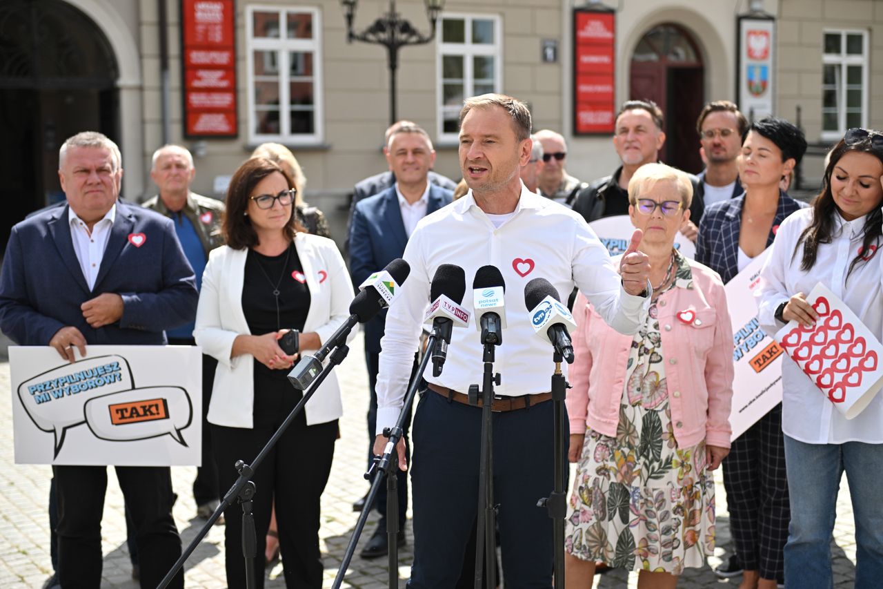 Sławomir Nitras podczas konferencji