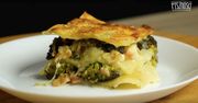 Lasagne z brokułem i boczkiem