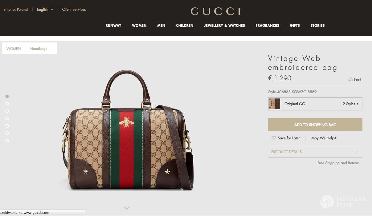 Torebka Gucci za 6 tysięcy złotych