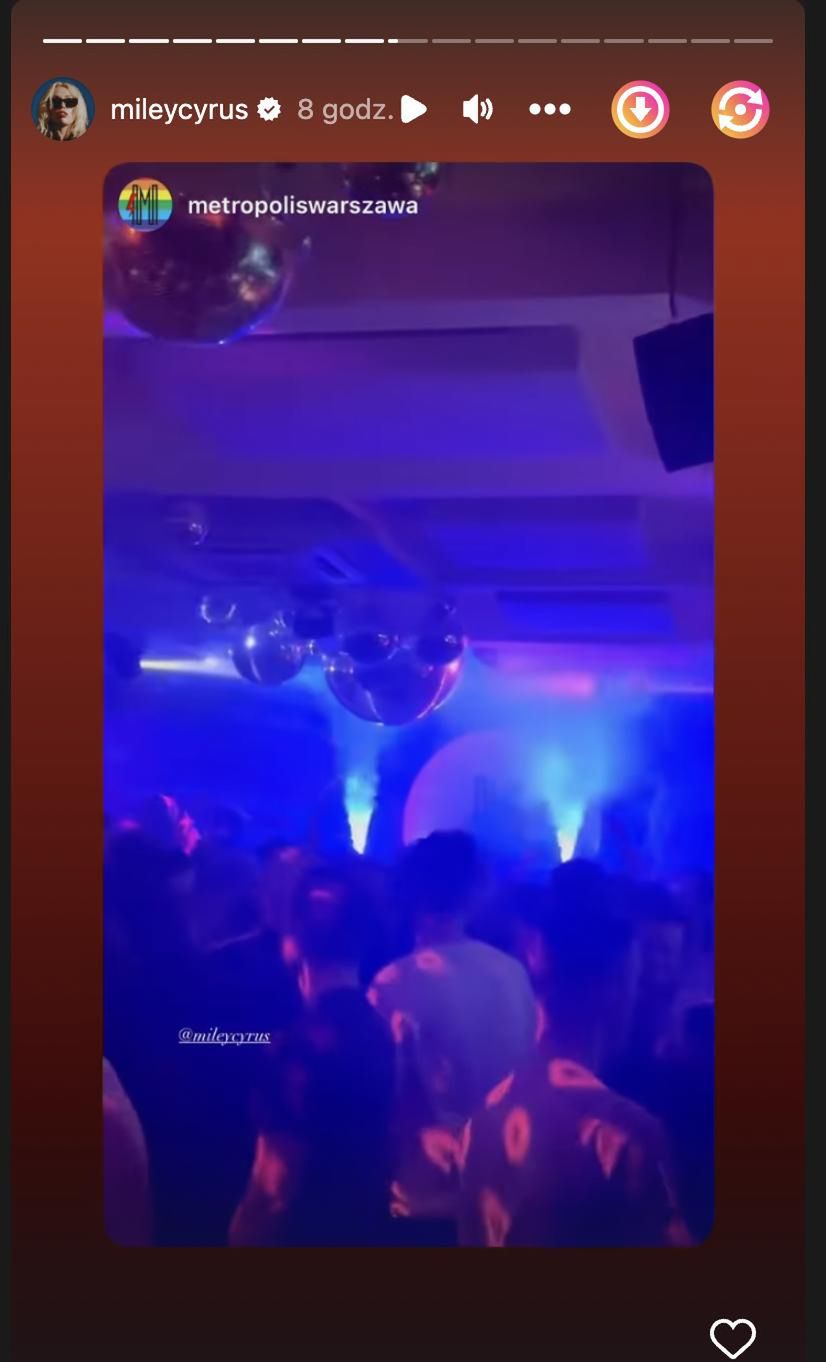 Miley Cyrus udostępniła film z klubu LGBT Metropolis