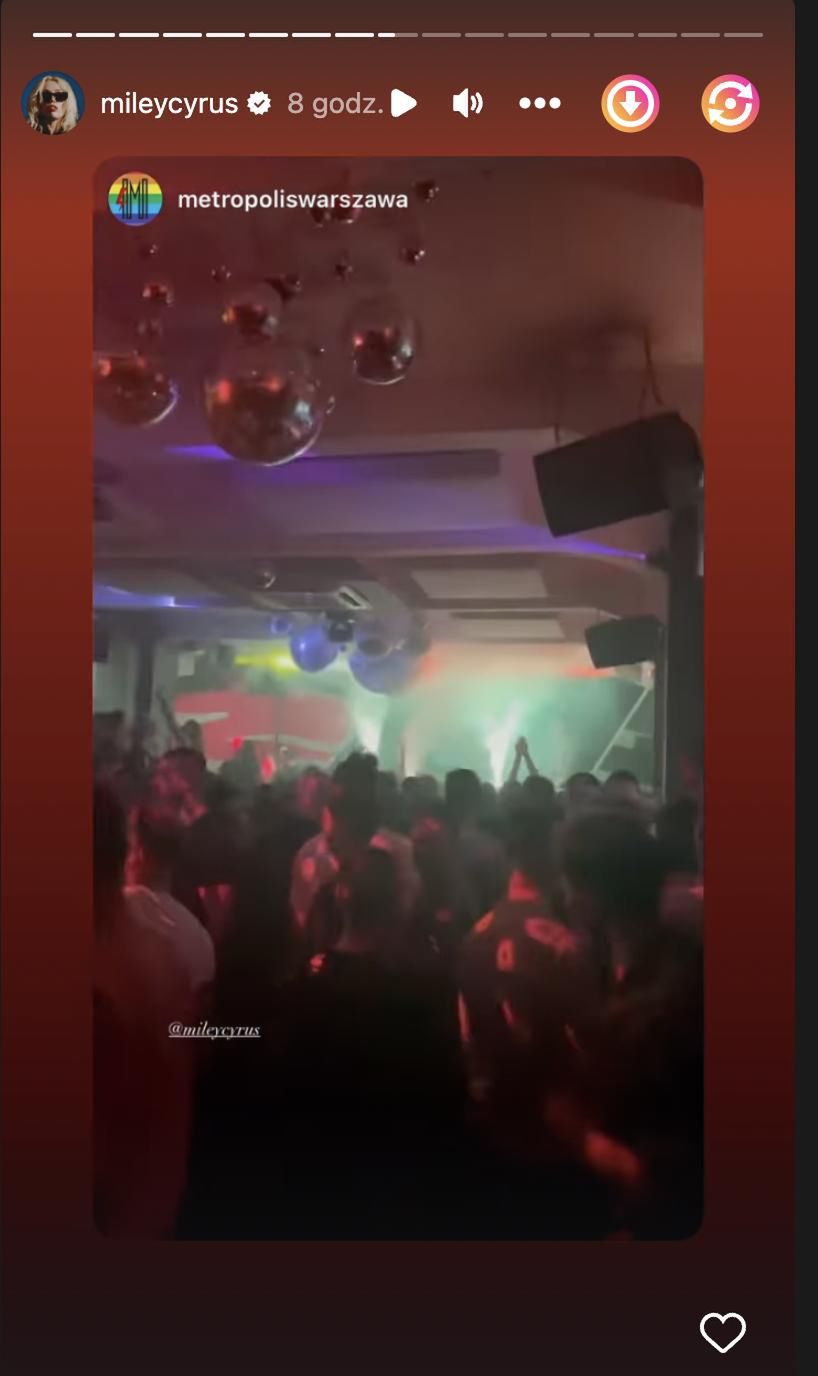 Miley Cyrus udostępniła film z klubu LGBT Metropolis