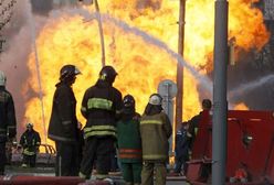 Pożar gazociągu w Moskwie