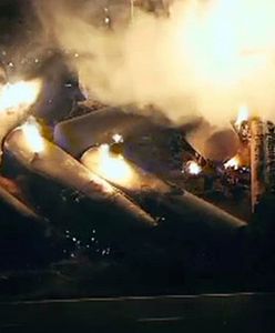 Katastrofa pociągu i eksplozja; ewakuacja całego miasta