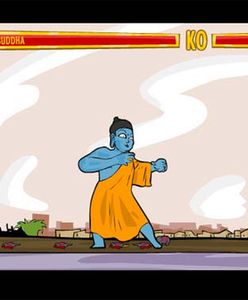 Jezus bije się z Buddą