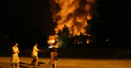 Pożar fabryki pod Opolem