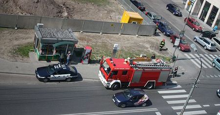 Akcja policji i straży pod siedzibą Wirtualnej Polski