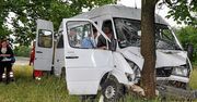 Polski bus wypadł z drogi i uderzył w drzewo