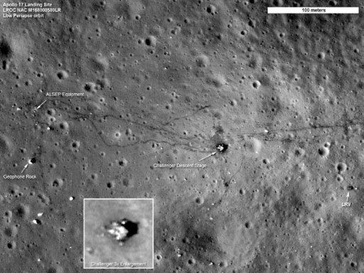 Ślady człowieka na Księżycu sprzed 40 lat - zdjęcia NASA