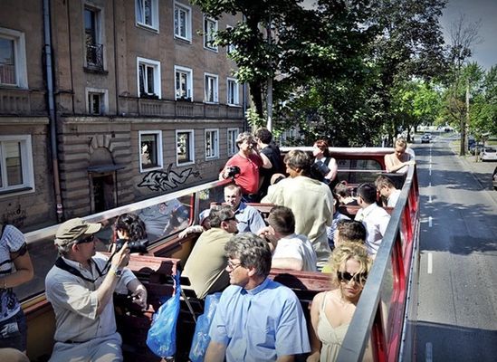 Londyński autobus na ulicach Częstochowy