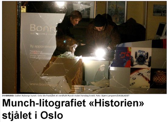 W Oslo skradziono warte milion złotych dzieło Muncha