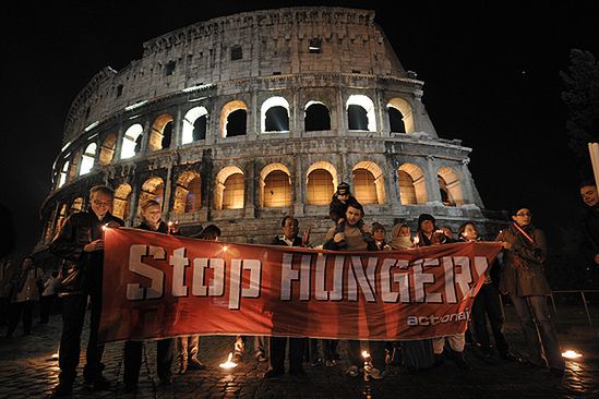 Koloseum zaangażowane do walki z głodem
