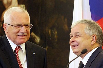 L. Kaczyński i Klaus rozmawiali o kryzysie finansowym