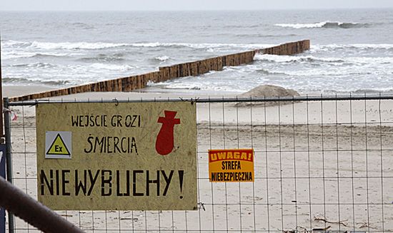 Saperzy na plaży w Kołobrzegu