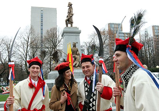 Tadeusz Kościuszko w amerykańskim mundurze w stolicy