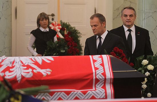 Premier pełnił wartę honorową w Pałacu Prezydenckim