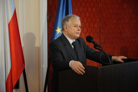 L. Kaczyński: wolałbym być w Katyniu z Tuskiem