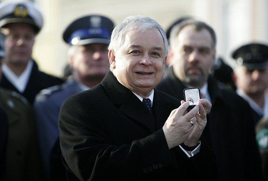 Lech Kaczyński otrzymał pierścień Hallera