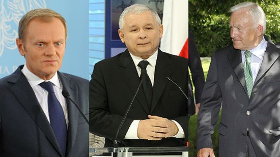 Donald Tusk, Jarosław Kaczyński, Leszek Miller