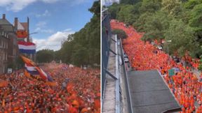 "Pomarańczowa rzeka". Mają rozmach przed meczem z Polską