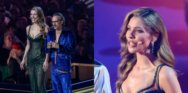 Victoria Swarovski znów przyciąga spojrzenia na Konkursie Piosenki Eurowizji. Postawiła na błysk i SPORY DEKOLT (ZDJĘCIA)