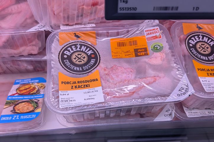 Paczkowane mięso w promocji - sklep Lidl w Rzeszowie