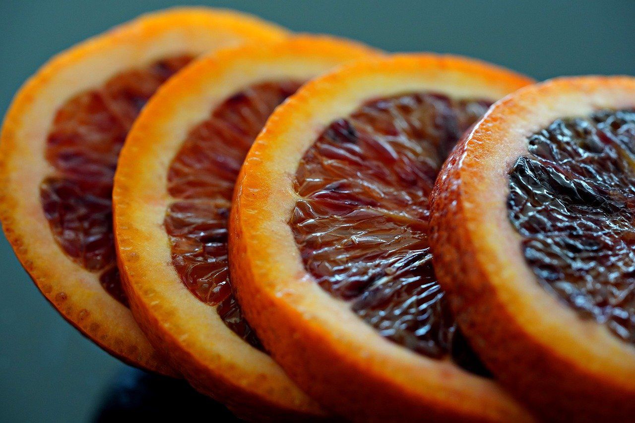 Red citrus fruits have a beneficial effect on health.