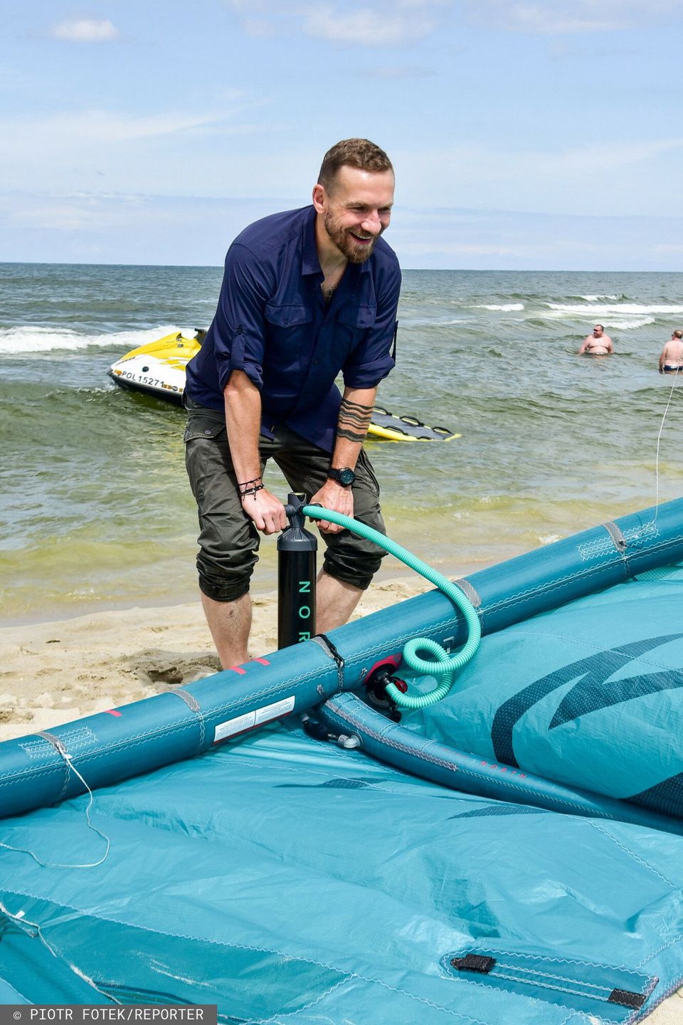 Przemysław Kossakowski na Mistrzostwach Polski w Kitesurfingu
