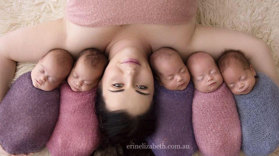 Pięcioraczki były zaskoczeniem dla młodego małżeństwa 