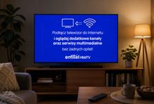 Kanał HbbTV z komunikatem Emitela
