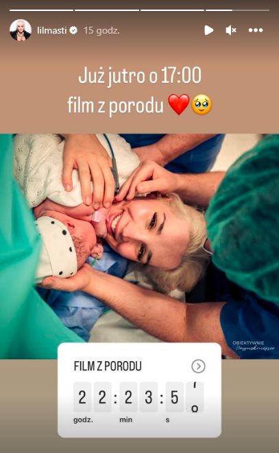 Lil Masti zapowiada film z porodu