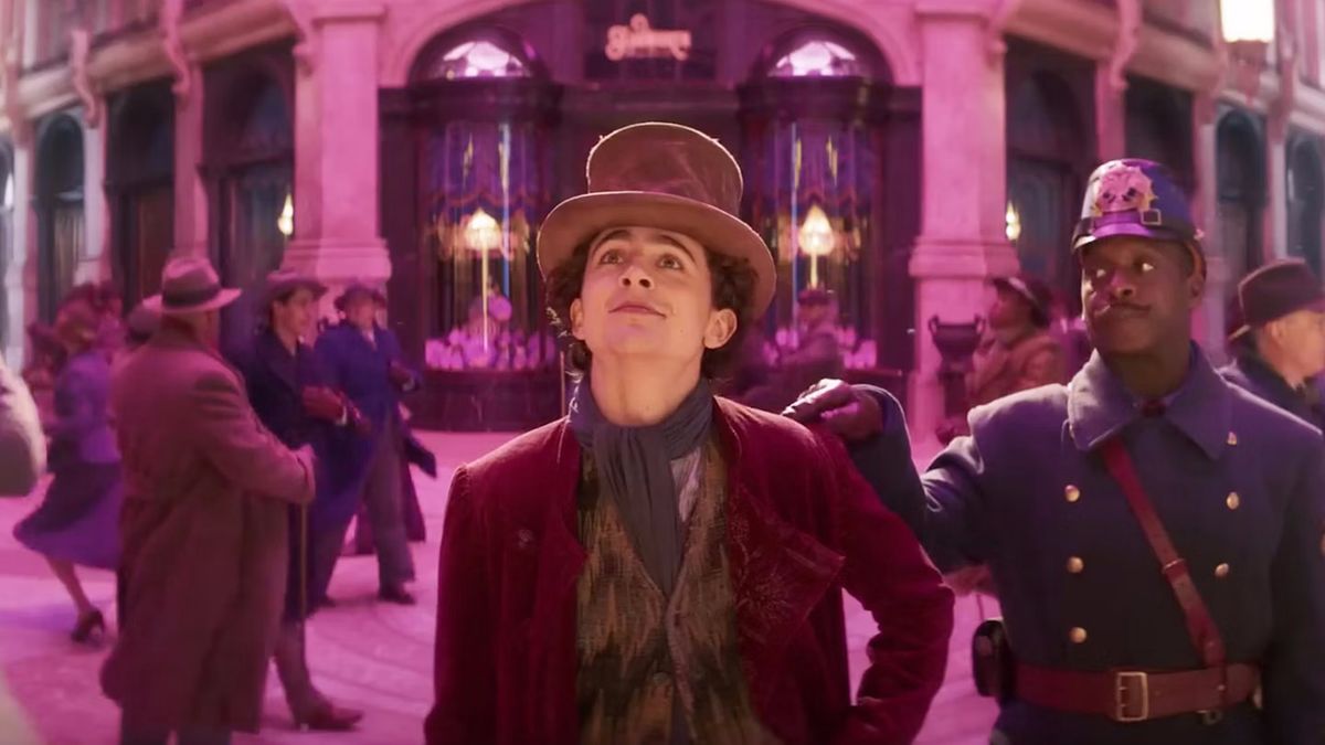 Timothée Chalamet jako tytułowy bohater filmu "Wonka" Paula Kinga