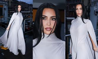 Wystrojona Kim Kardashian niczym zjawa nawiedza Festiwal Filmowy w Wenecji